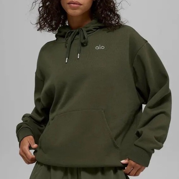 ALO Yoga Tops - ALO Yoga Women's Olive Tree Hoodie